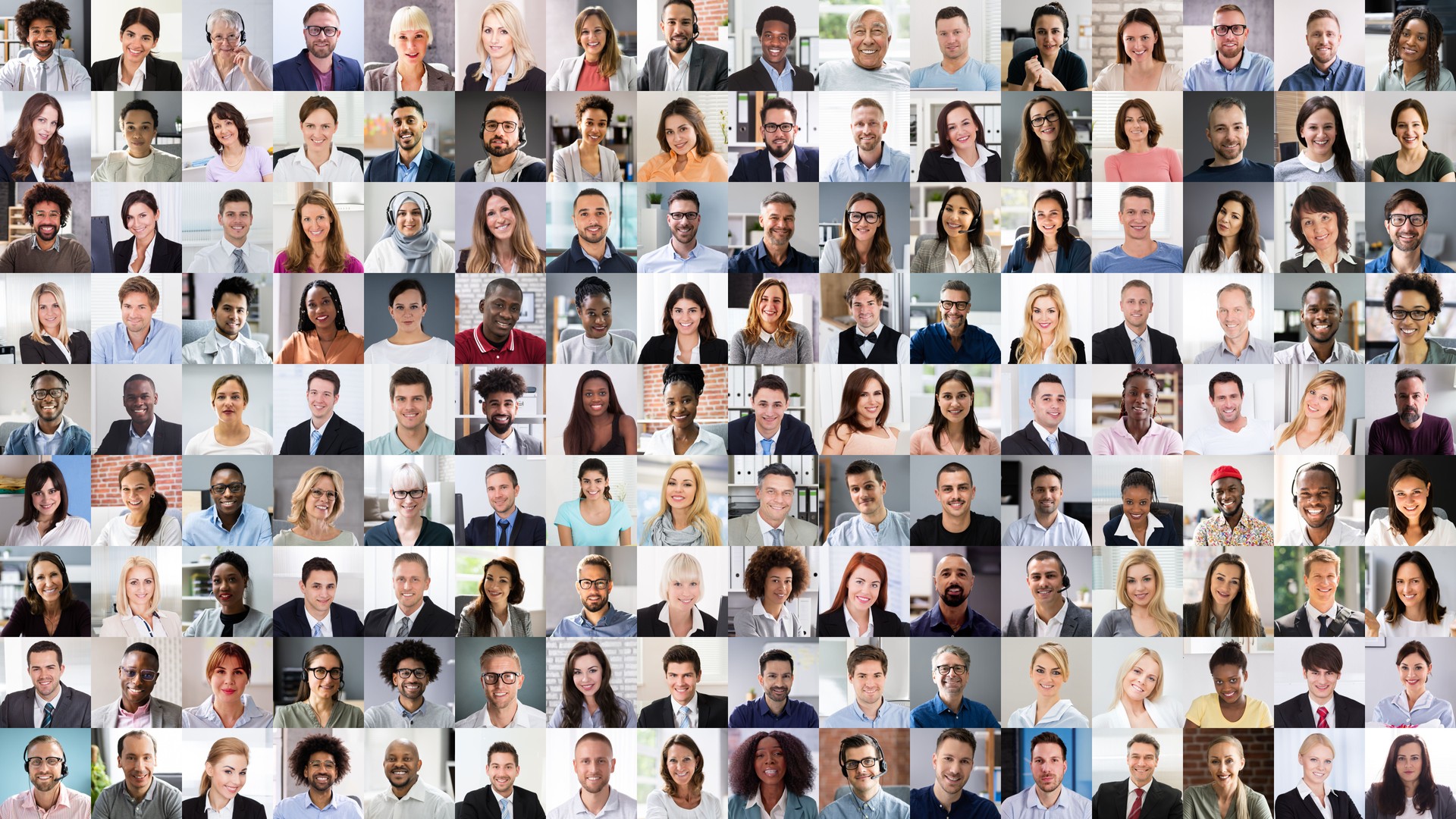 Business People Headshots Collage